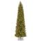 9ft. Pre-lit Feel Real® Downswept Douglas Fir Pencil Artificial Christmas Tree, Clear Lights